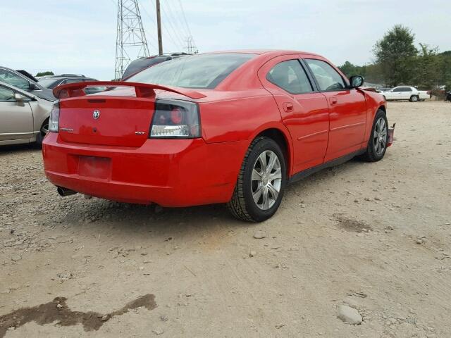 2B3KA43G67H847554 - 2007 DODGE CHARGER RED photo 4