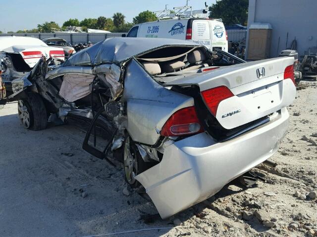 1HGFA16527L023788 - 2007 HONDA CIVIC LX SILVER photo 3