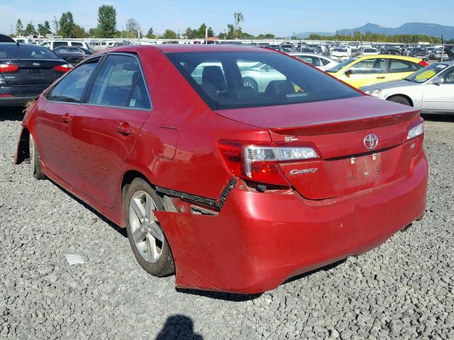 4T1BF1FK3EU802527 - 2014 TOYOTA CAMRY RED photo 3