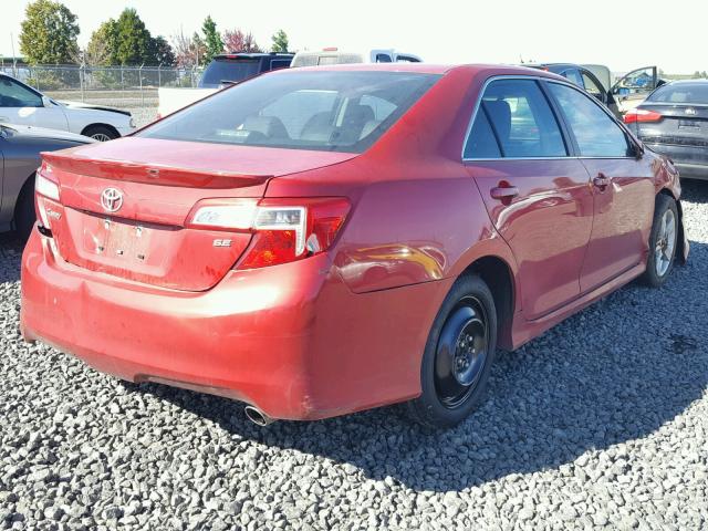 4T1BF1FK3EU802527 - 2014 TOYOTA CAMRY RED photo 4