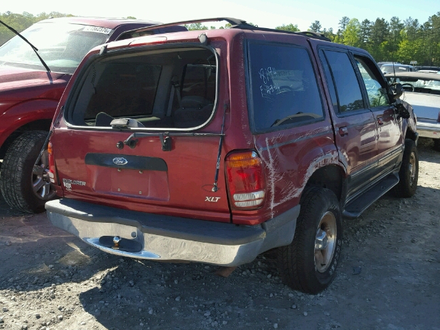 1FMZU32P4WZC08194 - 1998 FORD EXPLORER MAROON photo 4