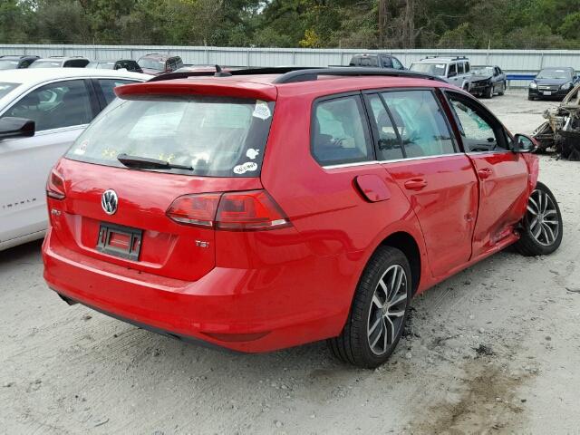 3VWC17AU0GM520594 - 2016 VOLKSWAGEN GOLF SPORT RED photo 4