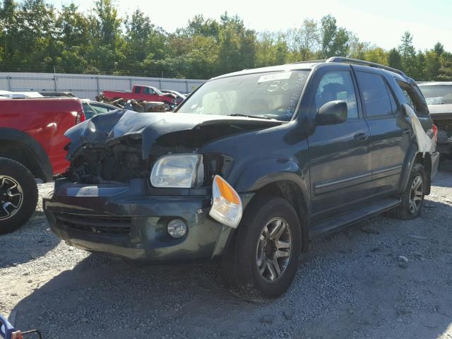 5TDBT44A87S280493 - 2007 TOYOTA SEQUOIA GREEN photo 2