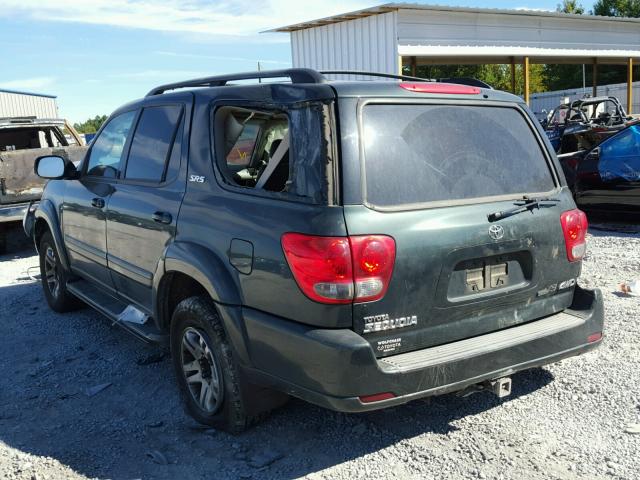 5TDBT44A87S280493 - 2007 TOYOTA SEQUOIA GREEN photo 3