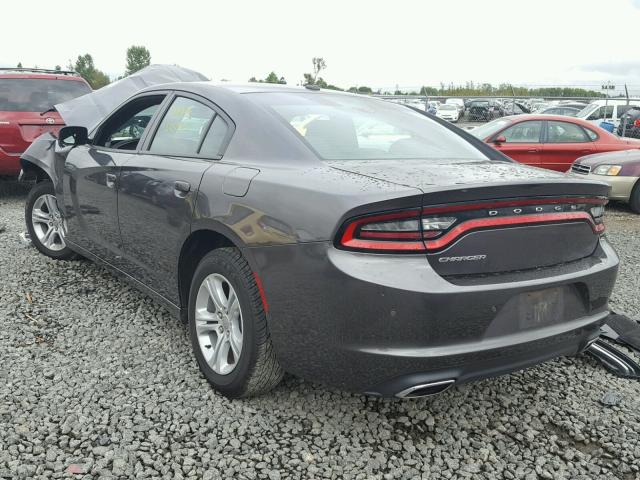 2C3CDXBG3FH725766 - 2015 DODGE CHARGER SE CHARCOAL photo 3