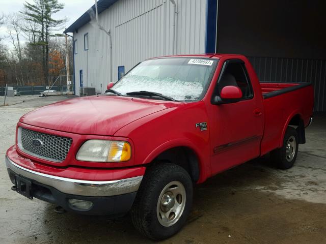 2FTRF18W9XCA53643 - 1999 FORD F150 RED photo 2