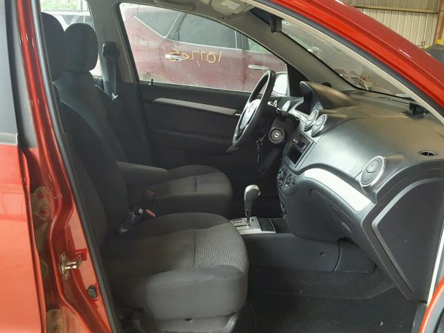 KL1TG5DE5BB253258 - 2011 CHEVROLET AVEO LT RED photo 5