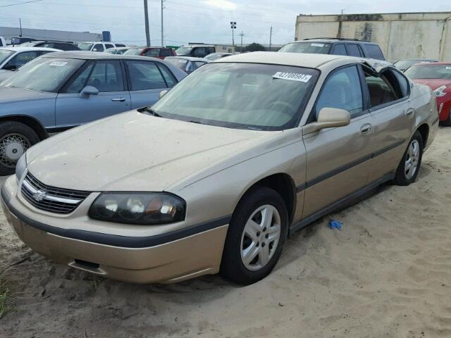 2G1WF52E559260205 - 2005 CHEVROLET IMPALA TAN photo 2