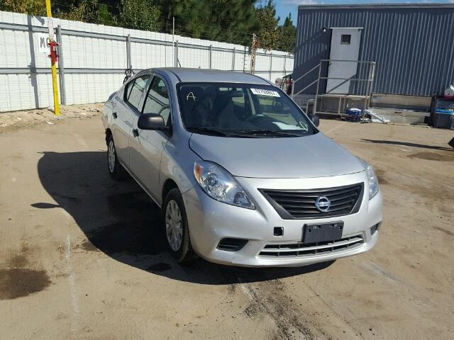 3N1CN7AP3EL838961 - 2014 NISSAN VERSA SILVER photo 1