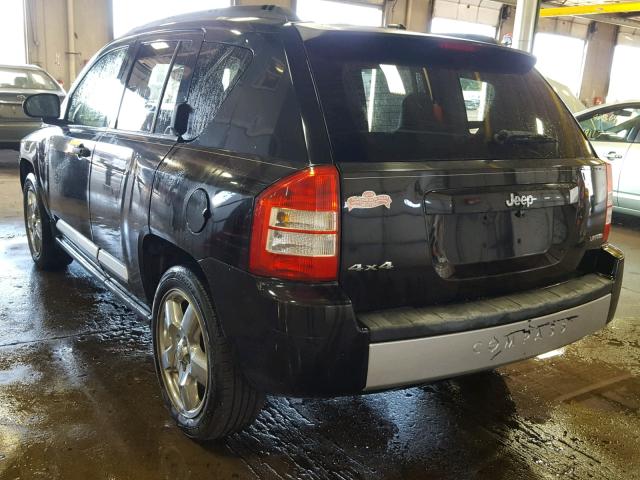 1J8FF57WX7D564136 - 2007 JEEP COMPASS LI BLACK photo 3