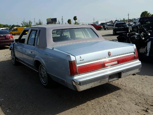 1LNBP96F1GY632355 - 1986 LINCOLN TOWN CAR BLUE photo 3