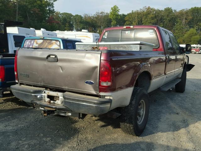 1FTSW31F1YEB54372 - 2000 FORD F350 SRW S BURGUNDY photo 4