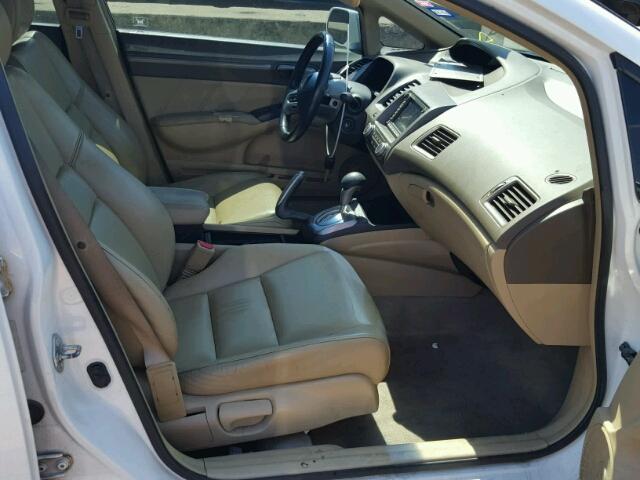 1HGFA16968L011860 - 2008 HONDA CIVIC EXL WHITE photo 5