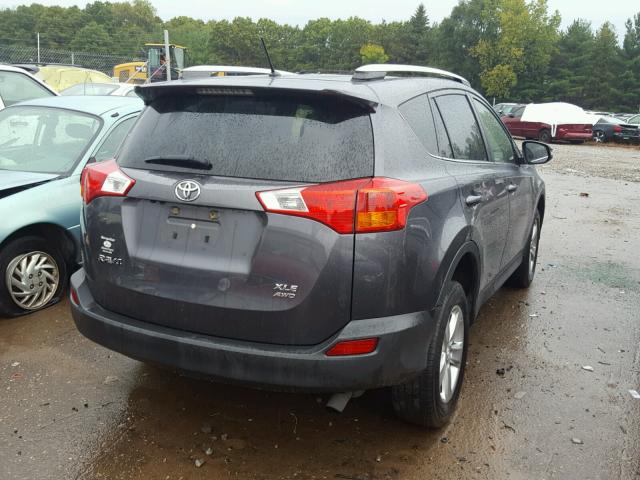 JTMRFREV5DD039339 - 2013 TOYOTA RAV4 GRAY photo 4