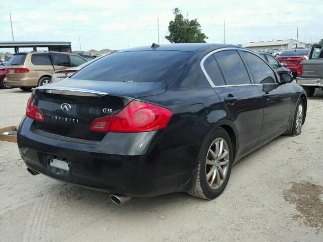 JNKBV61E08M200466 - 2008 INFINITI G35 BLACK photo 4