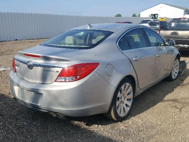 W04GZ5GV2B1105889 - 2011 BUICK REGAL CXL SILVER photo 4