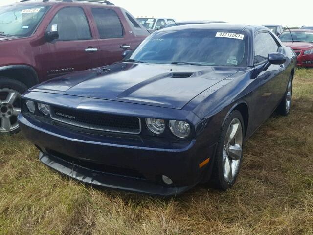 2C3CDYAG3EH203175 - 2014 DODGE CHALLENGER BLUE photo 2