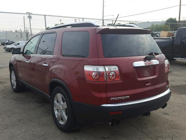 1GKEV33757J165259 - 2007 GMC ACADIA SLT წითელი ფოტო 3