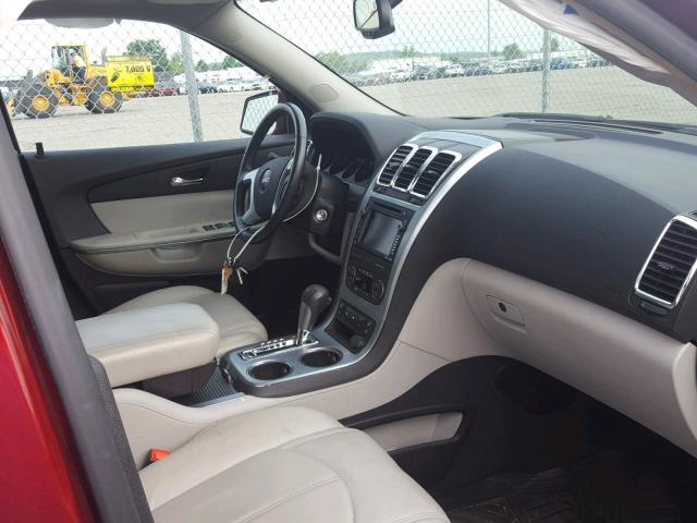 1GKEV33757J165259 - 2007 GMC ACADIA SLT წითელი ფოტო 5