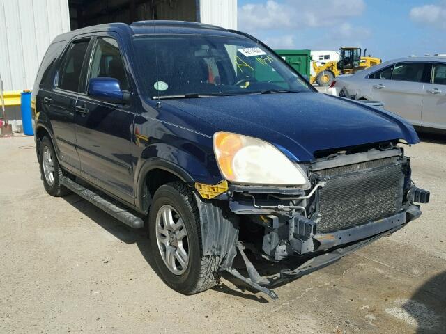 JHLRD788X4C002487 - 2004 HONDA CR-V BLUE photo 1