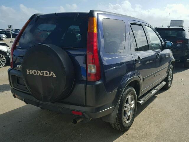 JHLRD788X4C002487 - 2004 HONDA CR-V BLUE photo 4