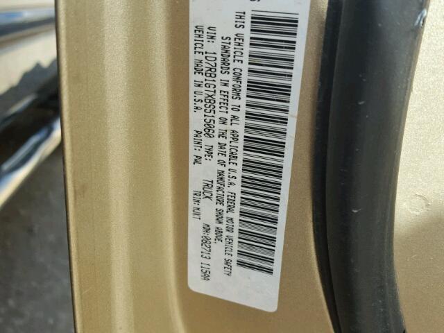 1D7RB1GTXBS515060 - 2011 DODGE RAM 1500 GOLD photo 10