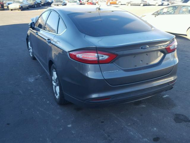 3FA6P0H74DR262803 - 2013 FORD FUSION SE GRAY photo 3