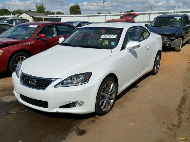 JTHFF2C25E2531173 - 2014 LEXUS IS WHITE photo 2