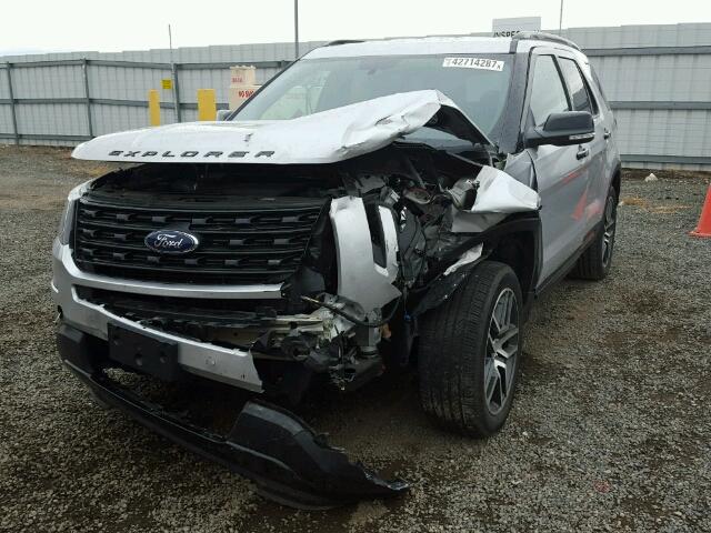 1FM5K8GTXHGB92525 - 2017 FORD EXPLORER S SILVER photo 2