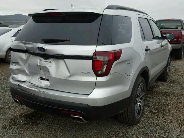 1FM5K8GTXHGB92525 - 2017 FORD EXPLORER S SILVER photo 4