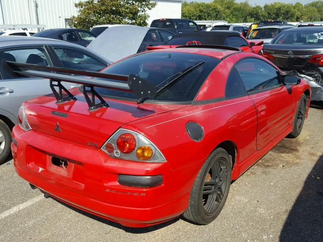 4A3AC74H73E088411 - 2003 MITSUBISHI ECLIPSE GT RED photo 4