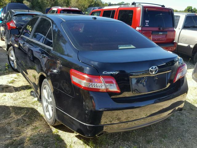 4T1BF3EK9BU725400 - 2011 TOYOTA CAMRY BLACK photo 3