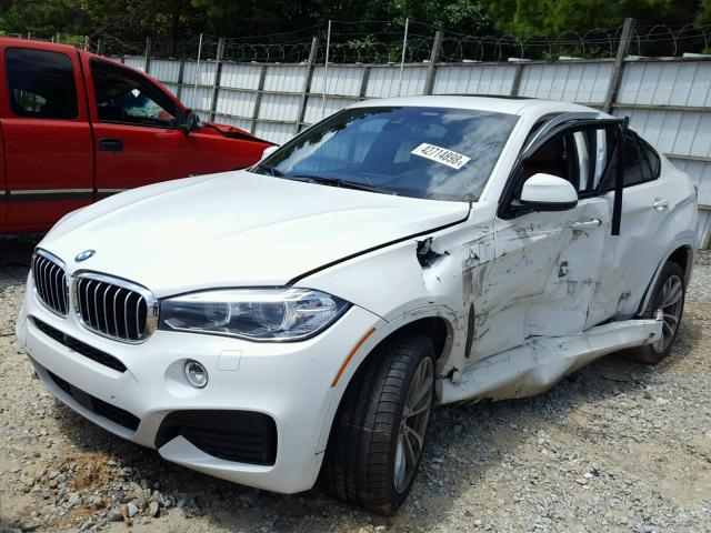 5UXKU6C54G0R34341 - 2016 BMW X6 XDRIVE5 WHITE photo 2