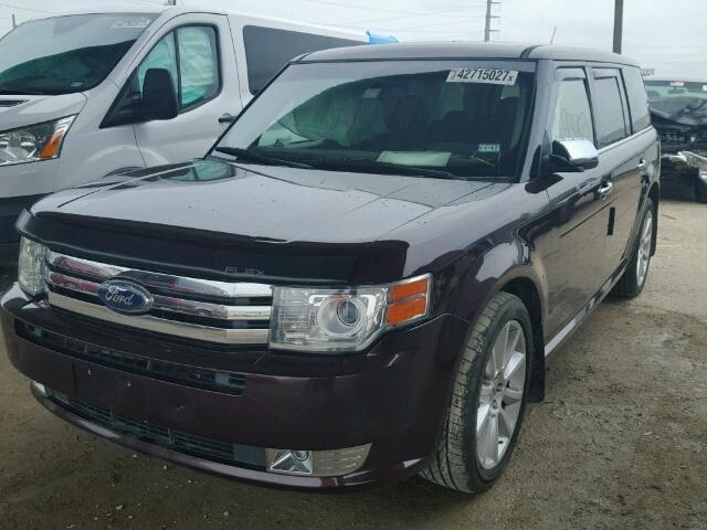 2FMGK5DC5BBD16856 - 2011 FORD FLEX LIMIT PURPLE photo 2