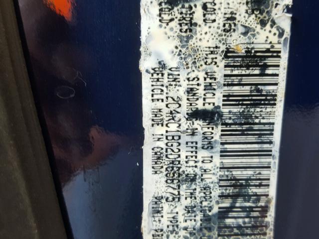 2C4RC1BG2DR656775 - 2013 CHRYSLER TOWN & COU 蓝色 照片 10