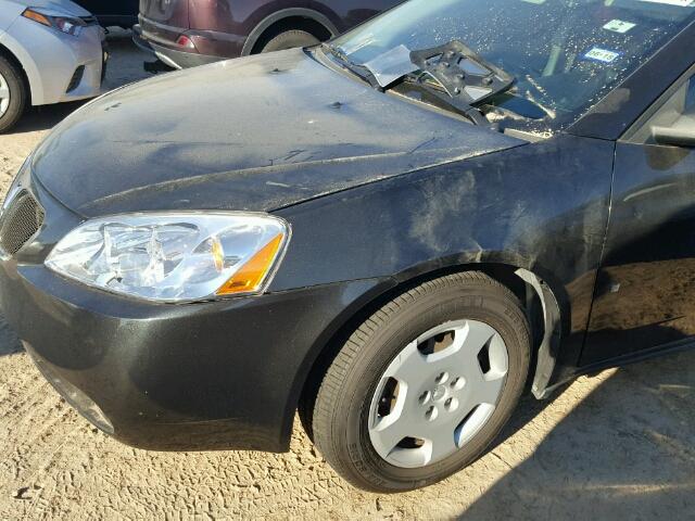 1G2ZF57B884308813 - 2008 PONTIAC G6 BLACK photo 9