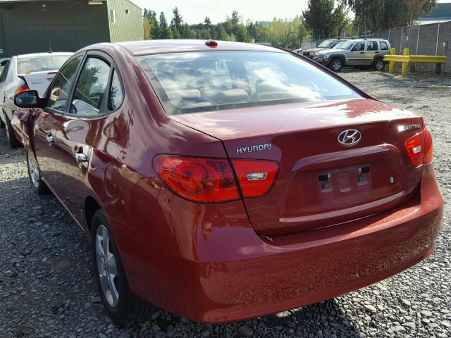 KMHDU46D98U316696 - 2008 HYUNDAI ELANTRA GL MAROON photo 3