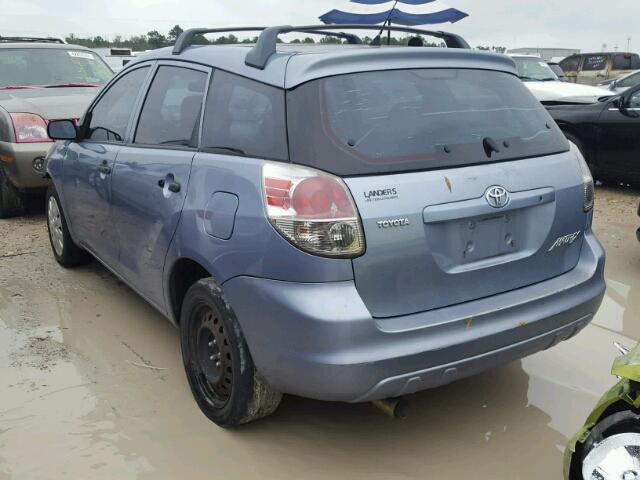 2T1KR32E55C489887 - 2005 TOYOTA MATRIX BLUE photo 3