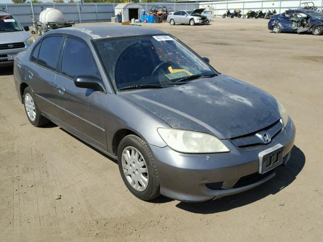 2HGES16595H509436 - 2005 HONDA CIVIC LX GRAY photo 1