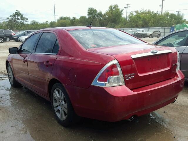 3FAHP081X9R144685 - 2009 FORD FUSION SEL RED photo 3