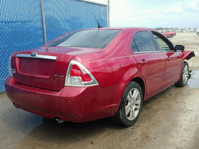 3FAHP081X9R144685 - 2009 FORD FUSION SEL RED photo 4