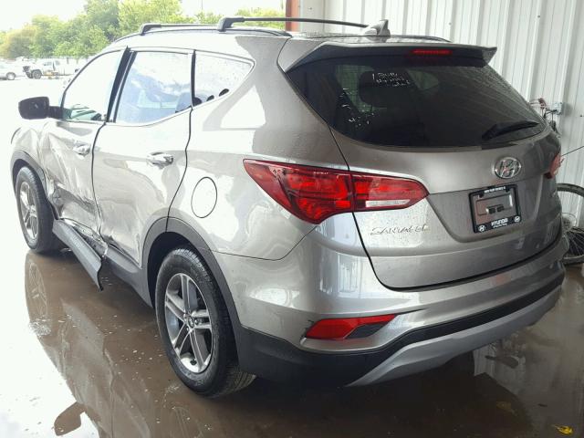 5XYZU3LB5HG386348 - 2017 HYUNDAI SANTA FE S GRAY photo 3