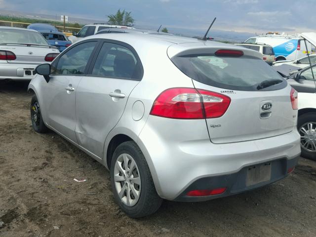 KNADM5A36D6096910 - 2013 KIA RIO LX SILVER photo 3