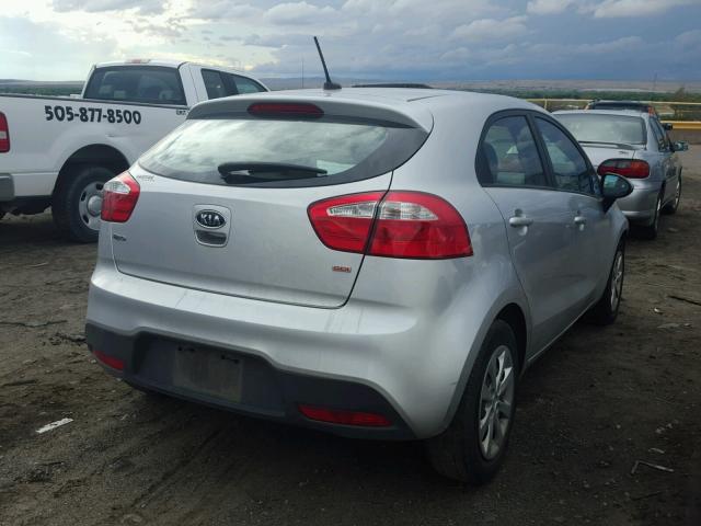 KNADM5A36D6096910 - 2013 KIA RIO LX SILVER photo 4