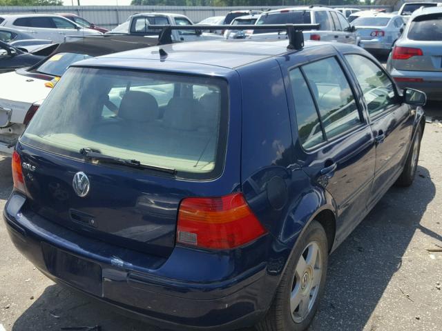 WVWGC21J1YW462813 - 2000 VOLKSWAGEN GOLF GLS BLUE photo 4