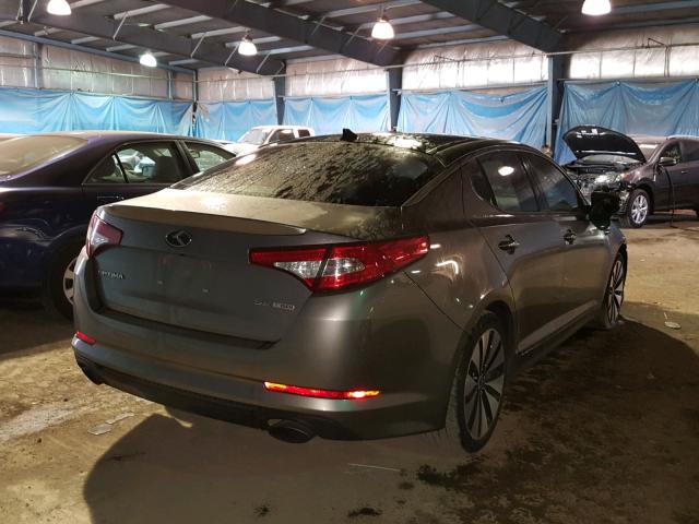 5XXGR4A64CG032841 - 2012 KIA OPTIMA SX GRAY photo 4