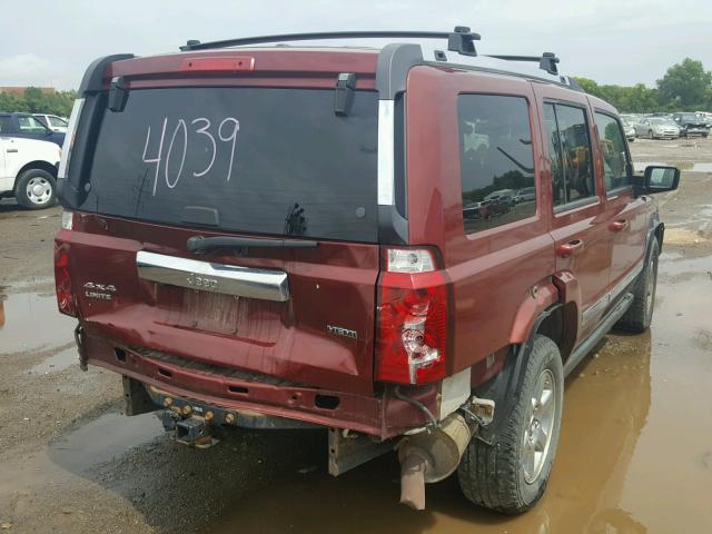 1J8HG58208C106985 - 2008 JEEP COMMANDER MAROON photo 4