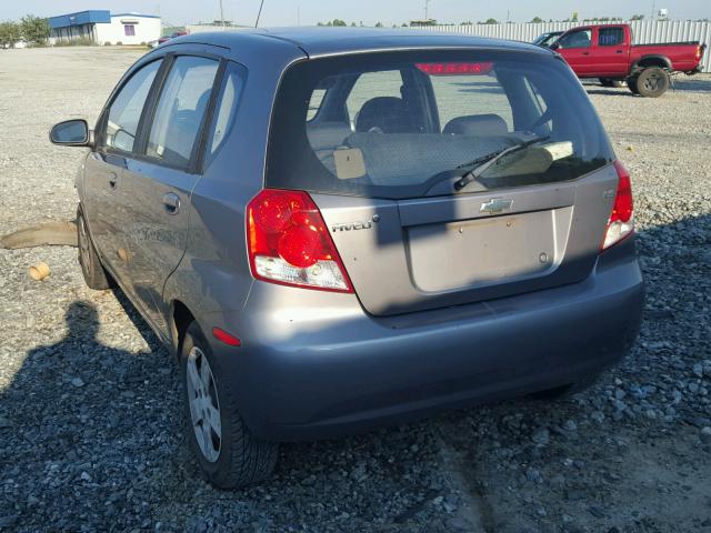KL1TD66687B718238 - 2007 CHEVROLET AVEO BASE 灰色 照片 5
