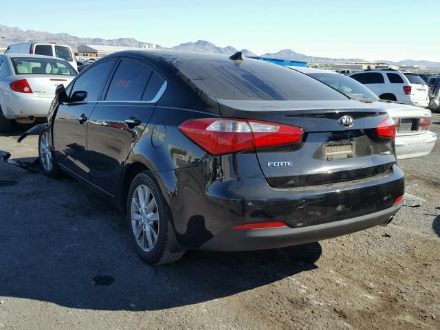 KNAFX4A83E5169860 - 2014 KIA FORTE EX BLACK photo 3