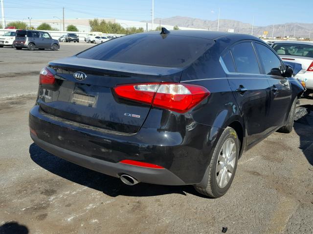 KNAFX4A83E5169860 - 2014 KIA FORTE EX BLACK photo 4